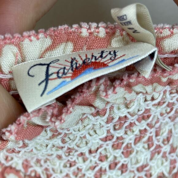 Faherty Renata Floral Jumpsuit Size M - Picture 6 of 10